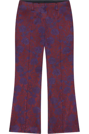 DRIES VAN NOTEN Pantalon à fleurs en jacquard