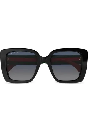 Gucci Lunettes de soleil à détail Web