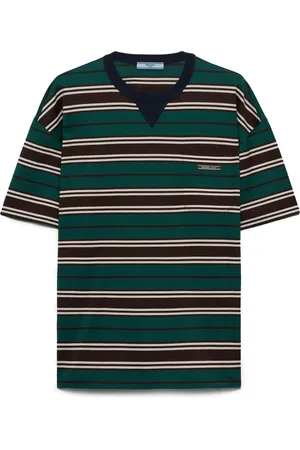 Prada T-shirt en coton à rayures