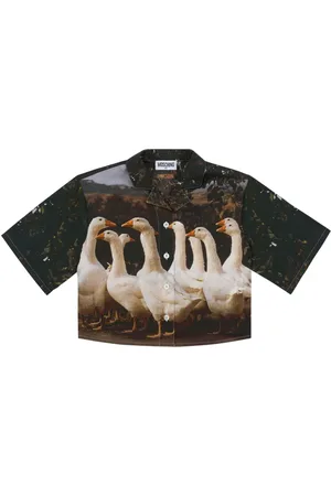 Moschino T-shirt à imprimé oie