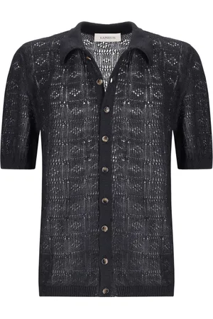 LANEUS Chemise en maille ajourée