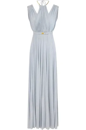 Elisabetta Franchi Robe longue à détail métallisé