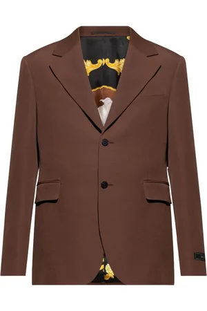 VERSACE Blazer en laine à simple boutonnage