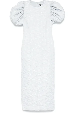 ROTATE Robe en jacquard à coupe mi-longue