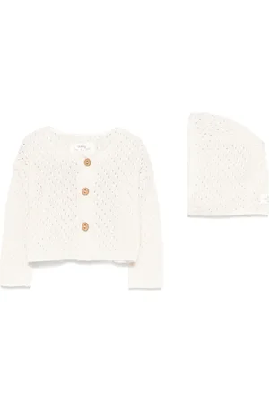 TEDDY & MINOU Cardigan en maille pointelle