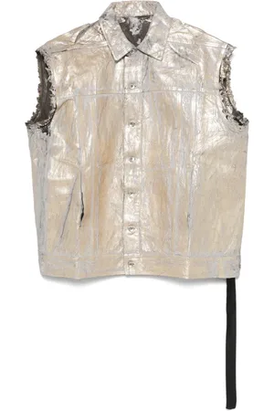 Rick Owens Gilet à effet enduit