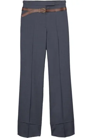 Prada Pantalon en soie mélangée