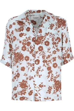 LANEUS Chemise à fleurs