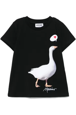 Moschino T-shirt à motif oie brodé