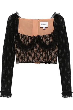Self-Portrait X Christopher Kane haut volanté en dentelle