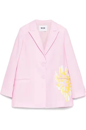 Msgm Blazer à fleurs imprimées
