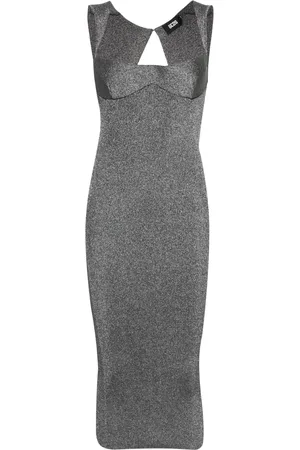 GCDS Robe longue à design nervuré