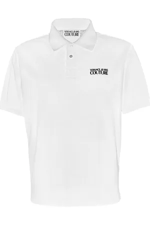 VERSACE Polo à logo imprimé