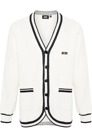 GCDS Cardigan en tweed à col v