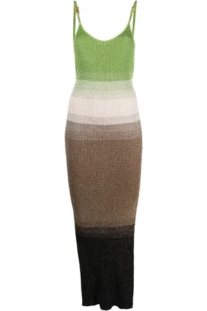 GCDS Robe longue en maille nervurée