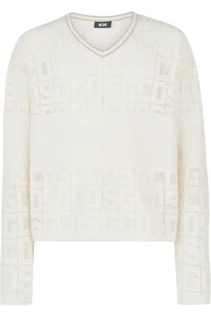 GCDS Pull à motif monogrammé en macramé