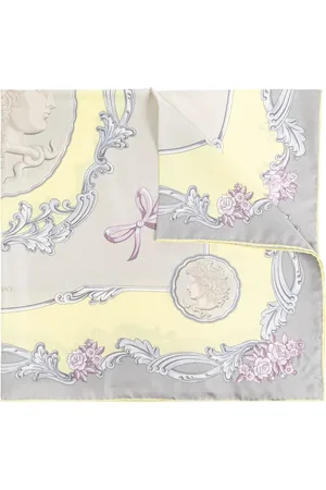 VERSACE Grand foulard Cameo en soie