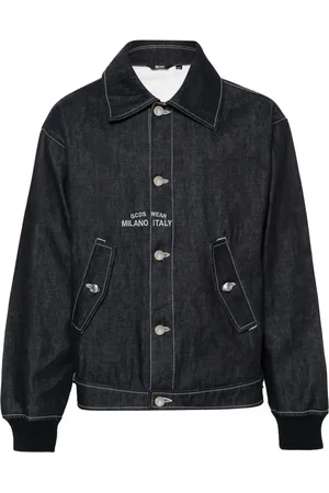 GCDS Veste bomber en jean à logo brodé