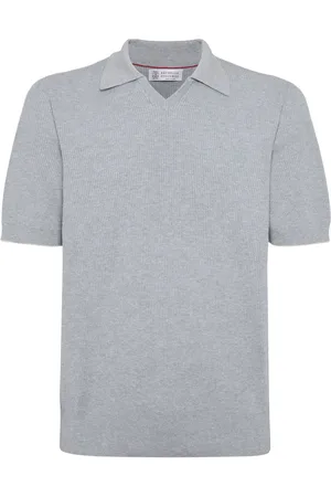 Brunello Cucinelli Polo en maille nervurée