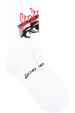 SAINT MXXXXXX Chaussettes à logo en intarsia