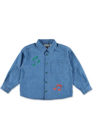 Mini Rodini Chemise à notes de musique brodées