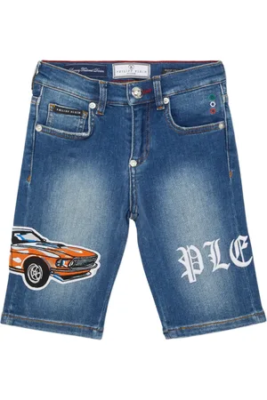 Philipp Plein Short Formentera Cars Racing en jean
