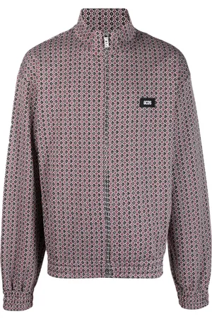 GCDS Cardigan zippé à logo en jacquard