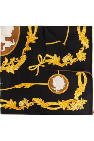 VERSACE Grand foulard Cameo en soie