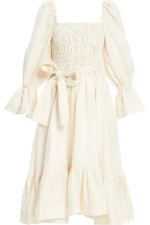 VASILIKI Robe mi-longue à design froncé
