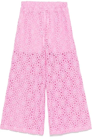 MISS GRANT Pantalon à fleurs en dentelle