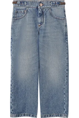 Brunello Cucinelli Jean droit à taille mi-haute