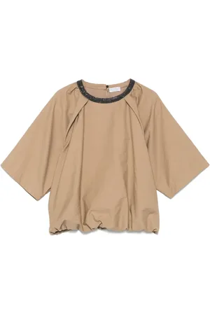 Brunello Cucinelli Blouse à ornements métalliques