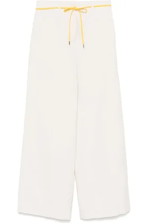 Aspesi Pantalon à ceinture contrastante