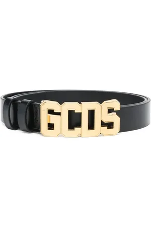 GCDS Ceinture en cuir à boucle logo