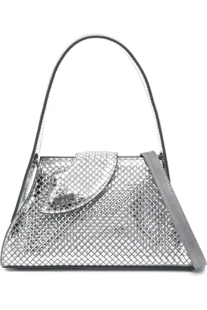 GCDS Petit sac Comma en cuir à design métallisé