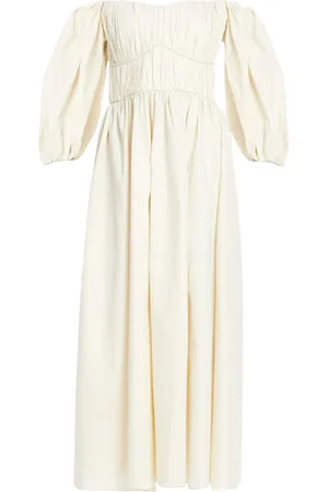 VASILIKI Robe longue à fronces