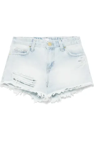 MISS GRANT Short en jean à effet usé