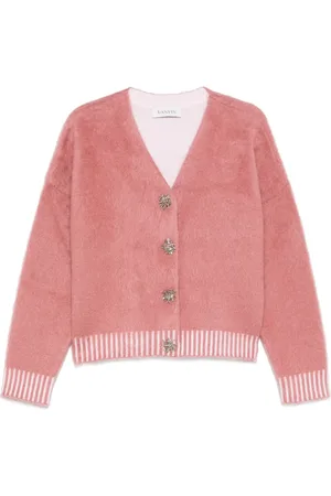 Lanvin Cardigan crop à effets brossés