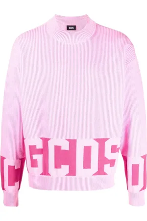 GCDS Pull à logo en maille intarsia