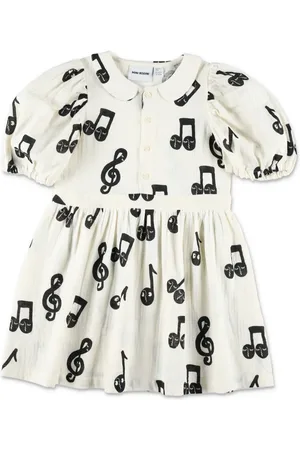 Mini Rodini Robe à imprimé notes de musique
