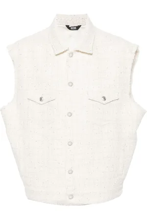 GCDS Gilet en tweed à sequins