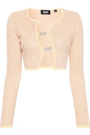 GCDS Cardigan Comma à coupe crop