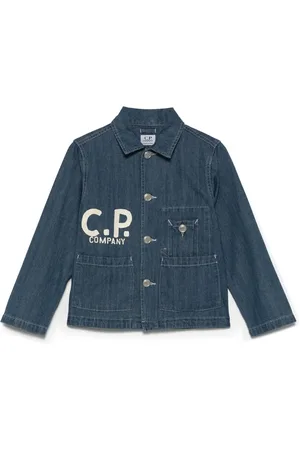 C.P. Company Veste en jean à logo imprimé