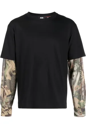 GCDS T-shirt superposé à imprimé graphique