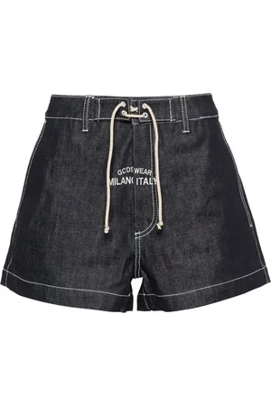GCDS Short en jean à logo brodé