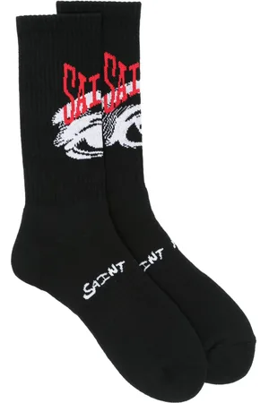 SAINT MXXXXXX Chaussettes à logo en intarsia