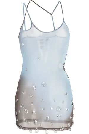 GCDS Robe courte Sita à cristaux pendants