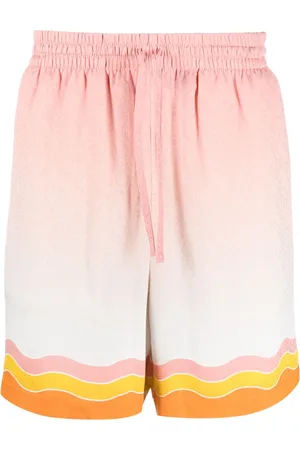Casablanca Short en soie à motif monogrammé