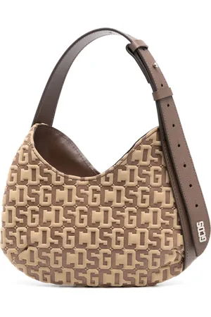GCDS Sac porté épaule Comma à motif monogrammé embossé
