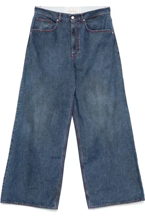 ERL Jean à détails de coutures contrastantes